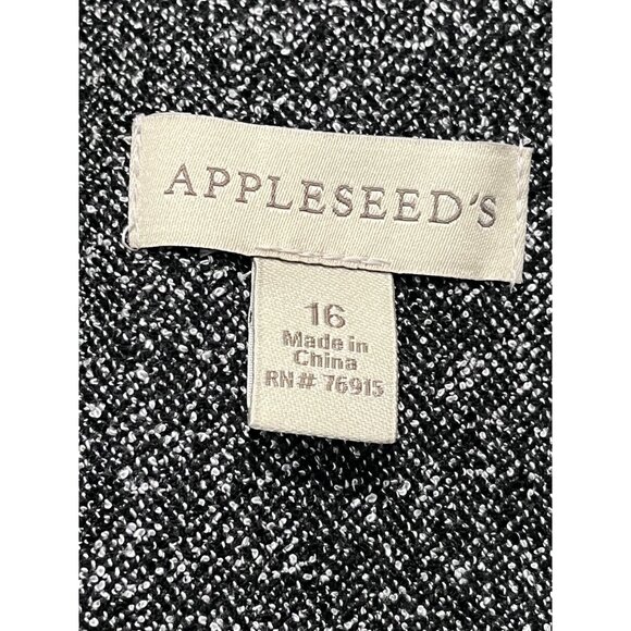 Appleseeds Vintage Womens Tweed Blazer Jacket Size 16 Black & Gray With Floral A - Picture 2 of 11